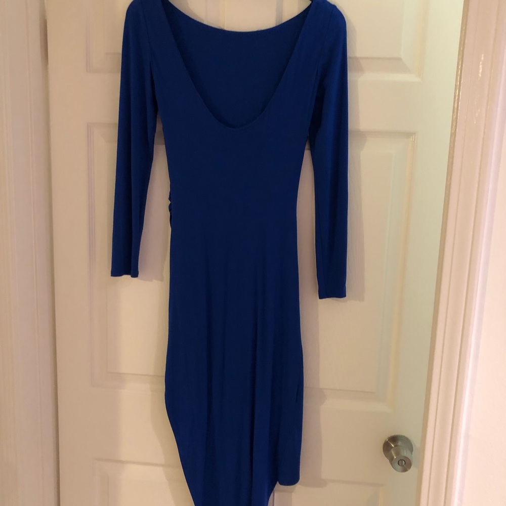 Asymmetric dress royal blue - Picture 2 of 5